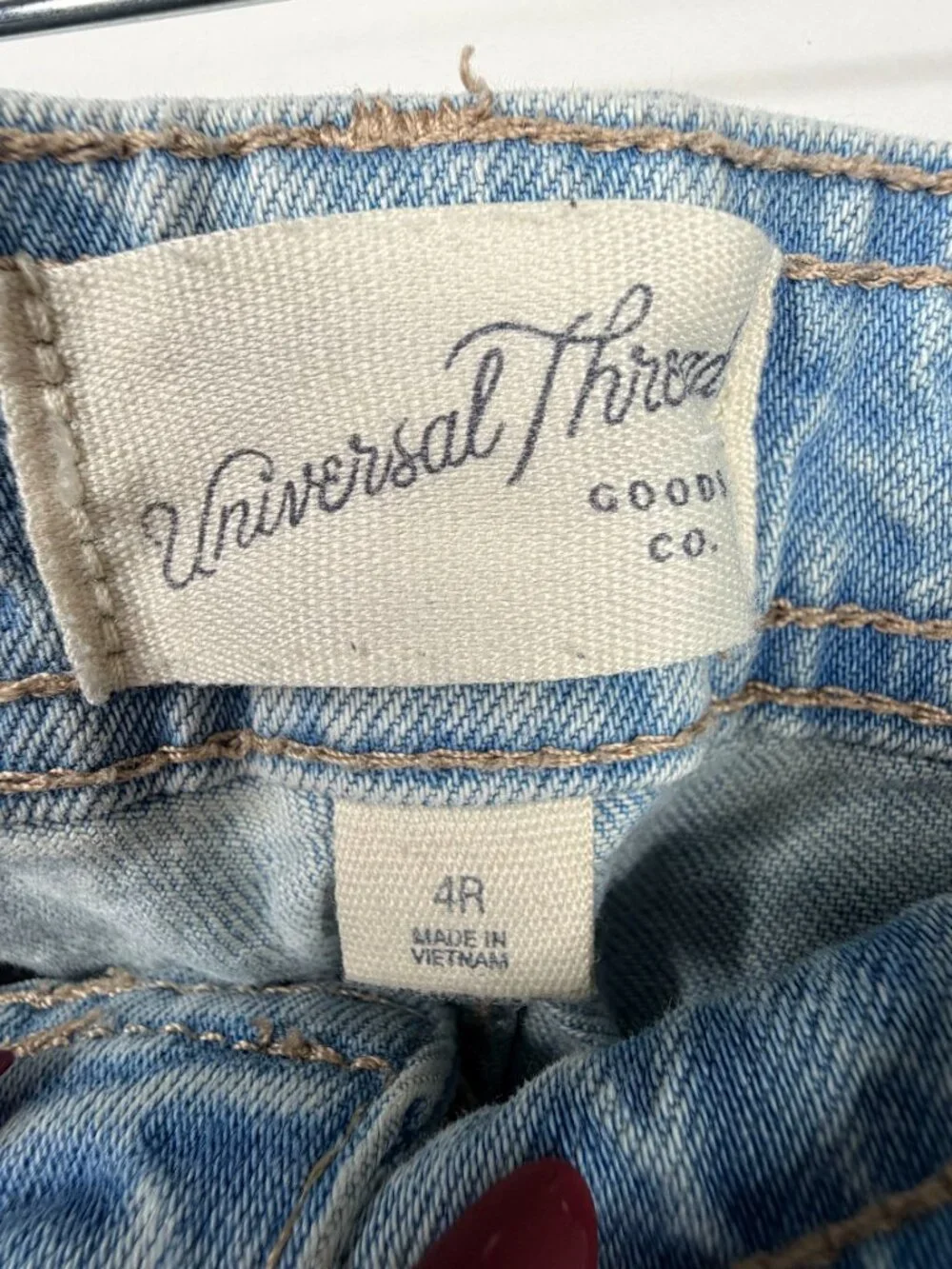 Universal Thread Sailor Wide Leg Jeans High Rise Light Wash 4R #A3243